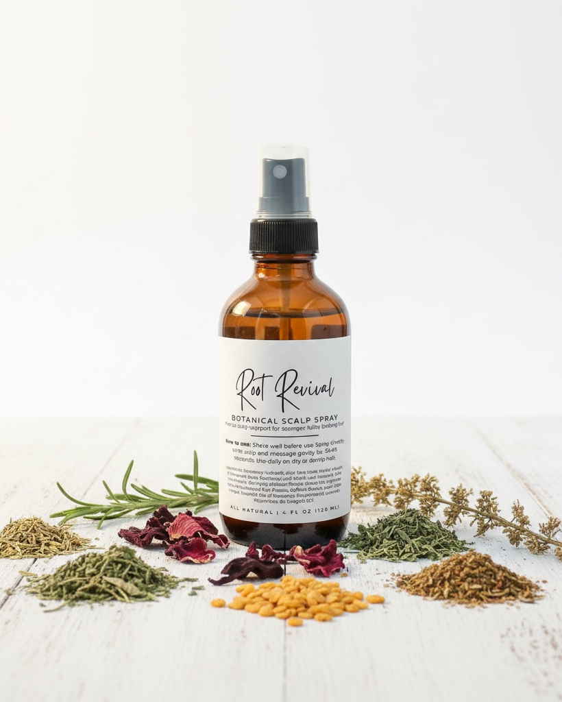 Root Revival Botanical Scalp Spray Birch and Bridle Soap Bar